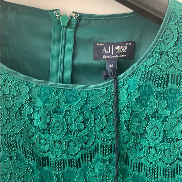 Armani Jeans brand new Green Lace Layered dress - Picture 4 of 6